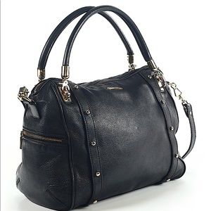 Rebecca Minkoff black Satchel with gold hardware!